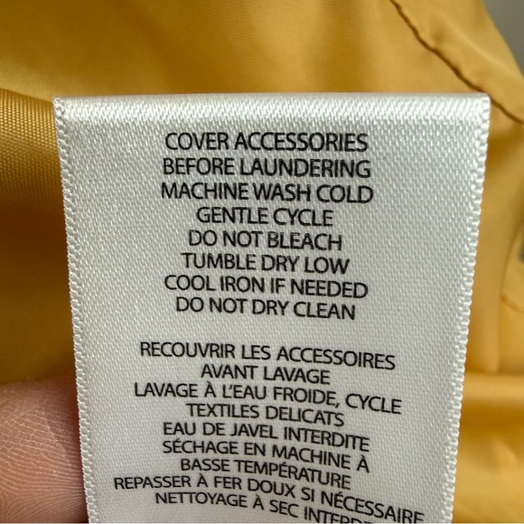 Lauren Ralph Lauren Mustard Quilted Jacket Faux Sherpa Collar Corduroy Trim Sz M - Picture 12 of 13